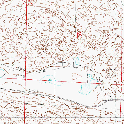 Topographic Map of North School Number 135, NE
