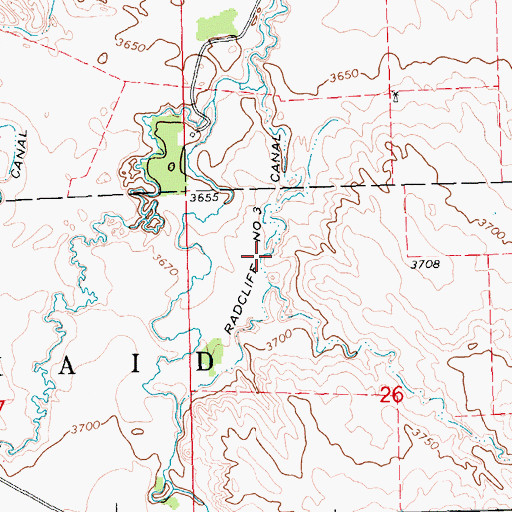 Topographic Map of Radcliff Number 3 Canal, NE