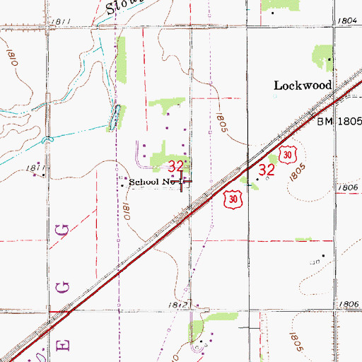 Topographic Map of School Number 1, NE