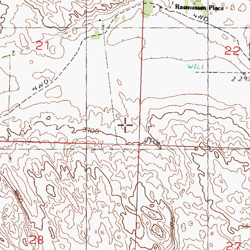 Topographic Map of School Number 1, NE