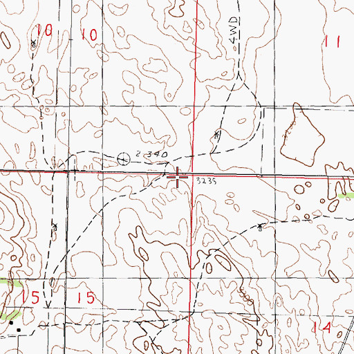 Topographic Map of School Number 1, NE