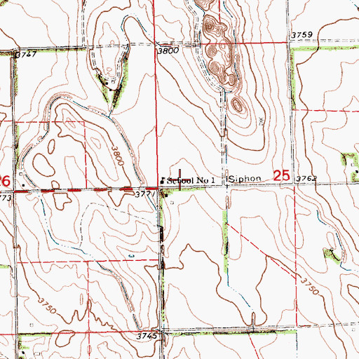 Topographic Map of School Number 1, NE