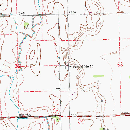 Topographic Map of School Number 10 (historical), NE