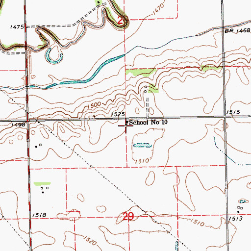 Topographic Map of School Number 10, NE