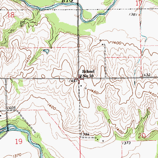 Topographic Map of School Number 10, NE