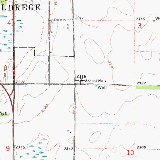 Topographic Map of School Number 10, NE