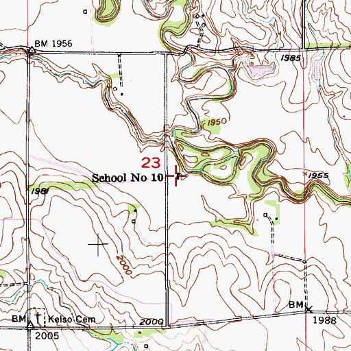 Topographic Map of School Number 10, NE