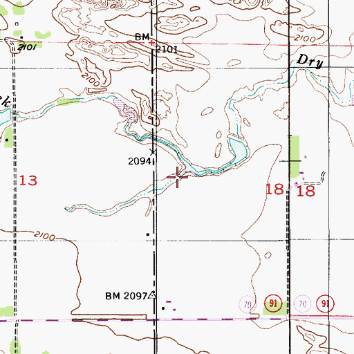 Topographic Map of School Number 10 1/2, NE