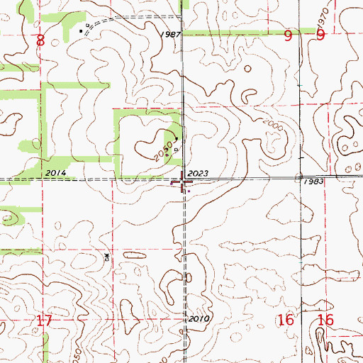 Topographic Map of School Number 100, NE