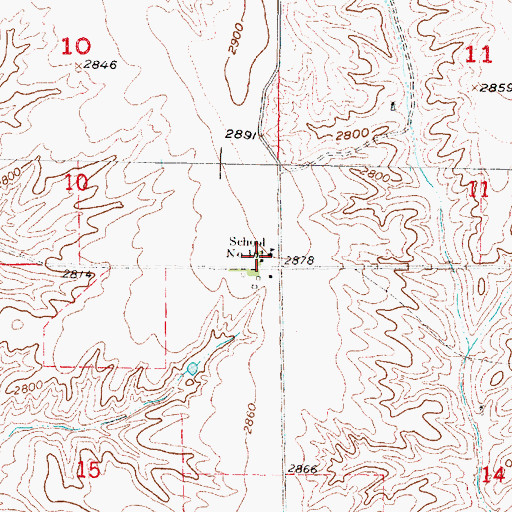 Topographic Map of School Number 101, NE