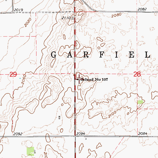 Topographic Map of School Number 107, NE