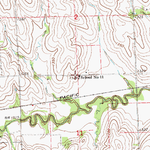 Topographic Map of School Number 11, NE