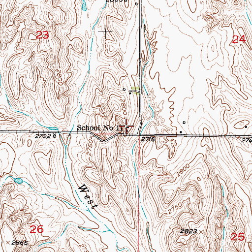 Topographic Map of School Number 11, NE