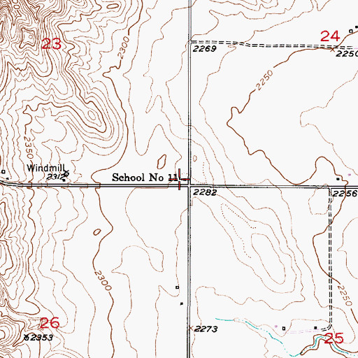 Topographic Map of School Number 11, NE