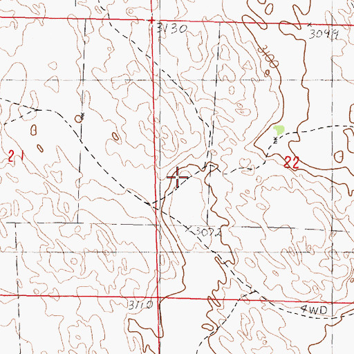 Topographic Map of School Number 11, NE