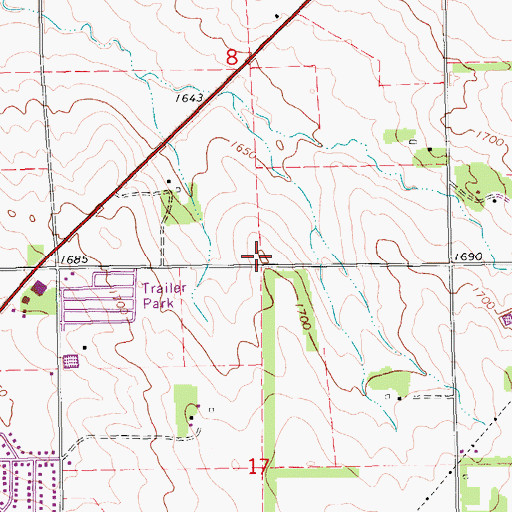 Topographic Map of School Number 11 (historical), NE