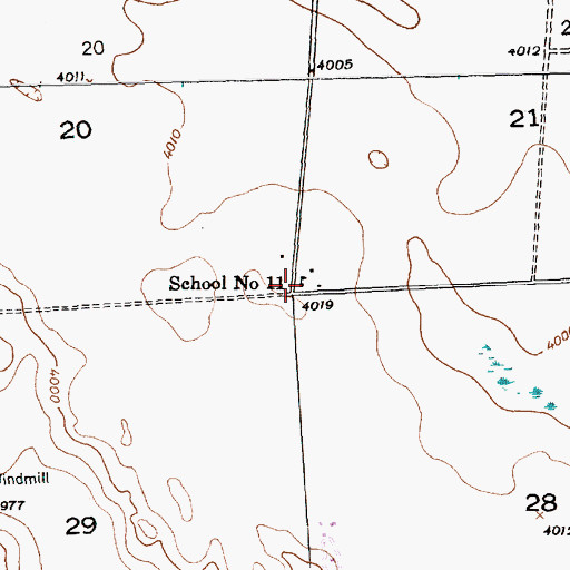 Topographic Map of School Number 11, NE