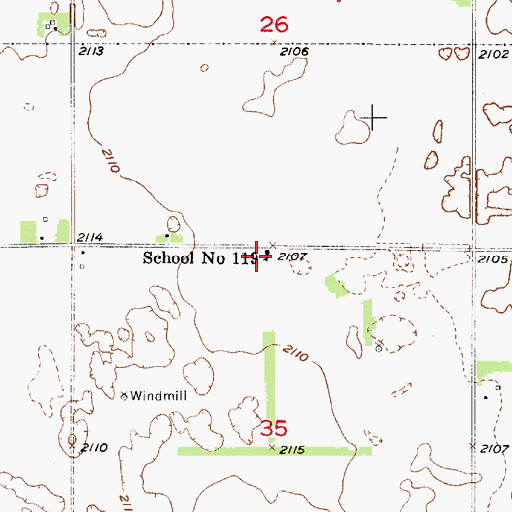 Topographic Map of School Number 119, NE