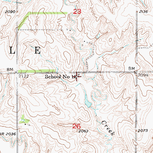Topographic Map of School Number 12, NE
