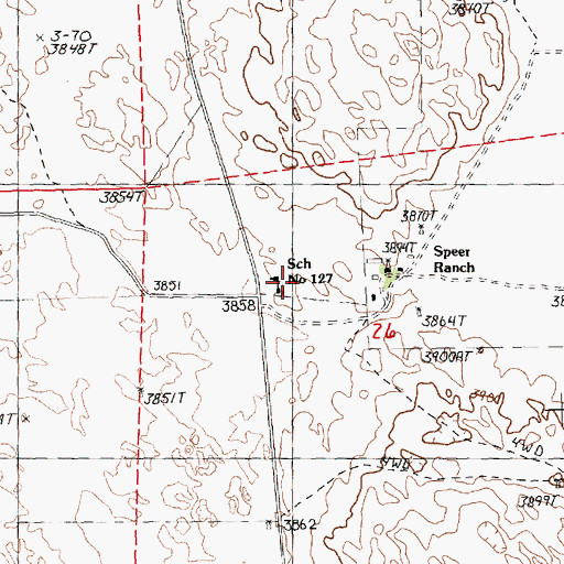Topographic Map of School Number 127, NE
