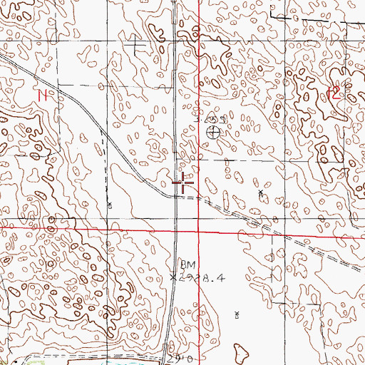 Topographic Map of School Number 127, NE