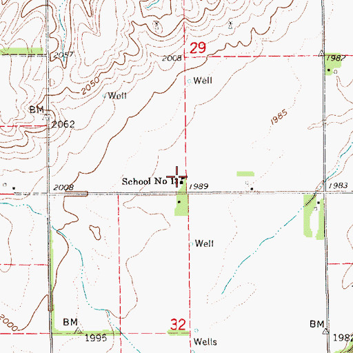 Topographic Map of School Number 13 (historical), NE