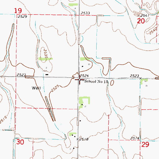 Topographic Map of School Number 13, NE