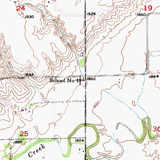 Topographic Map of School Number 13, NE