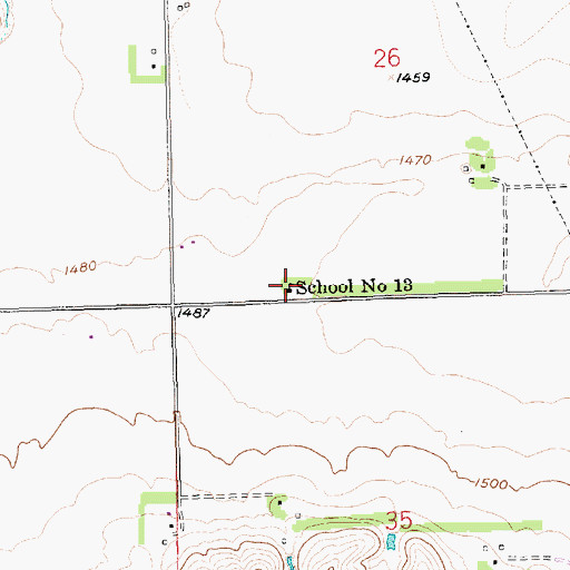 Topographic Map of School Number 13, NE