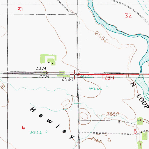 Topographic Map of School Number 13, NE