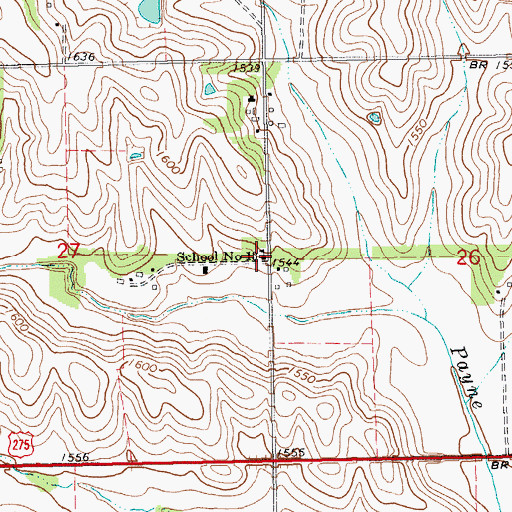Topographic Map of School Number 13 (historical), NE
