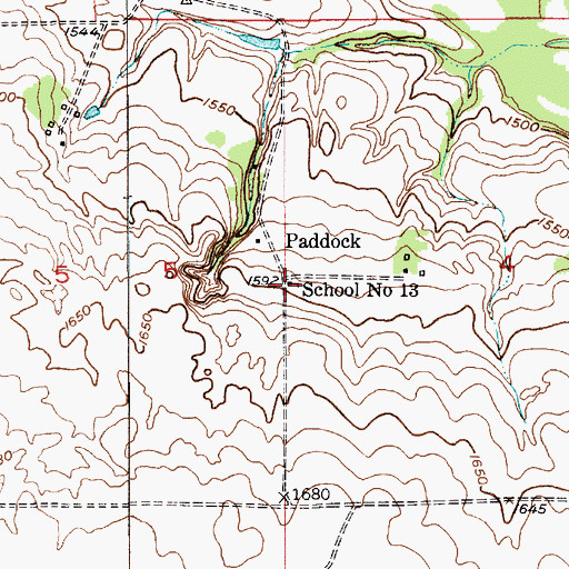 Topographic Map of School Number 13, NE