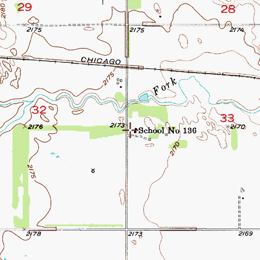 Topographic Map of School Number 136, NE