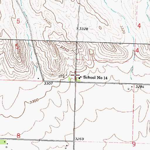 Topographic Map of School Number 14, NE