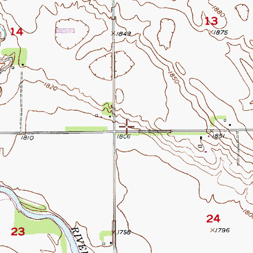 Topographic Map of School Number 14 (historical), NE