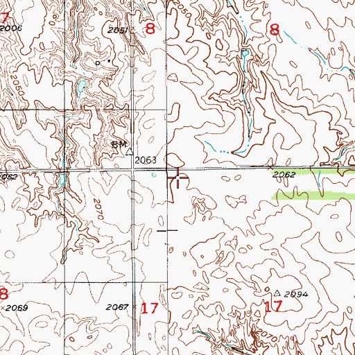 Topographic Map of School Number 14, NE