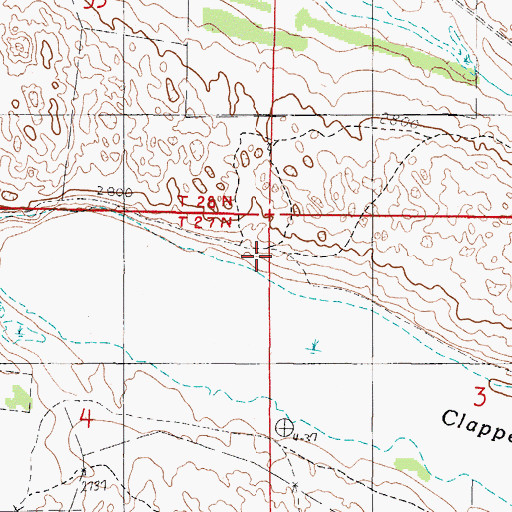 Topographic Map of Moonlake Public School, NE