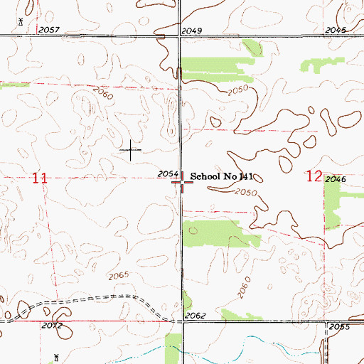 Topographic Map of School Number 141, NE