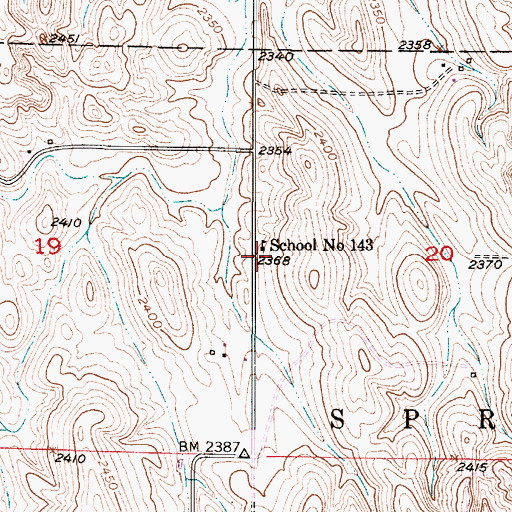Topographic Map of School Number 143, NE