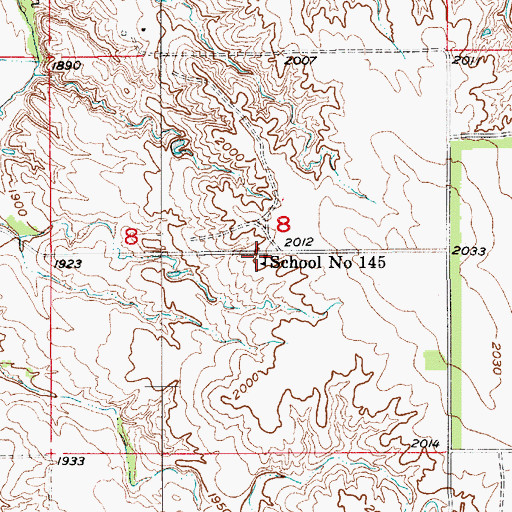 Topographic Map of School Number 145, NE
