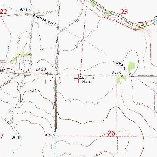 Topographic Map of School Number 15, NE