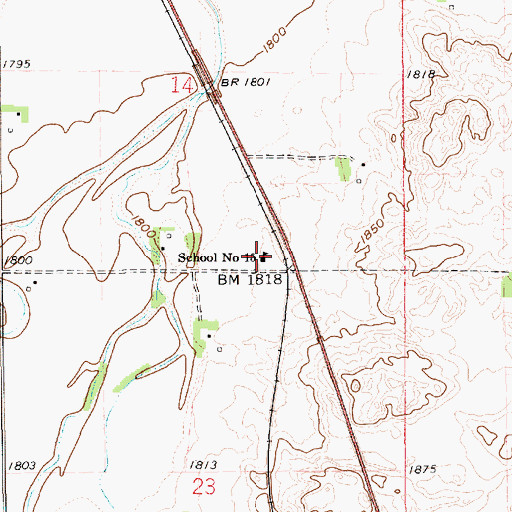 Topographic Map of School Number 15, NE