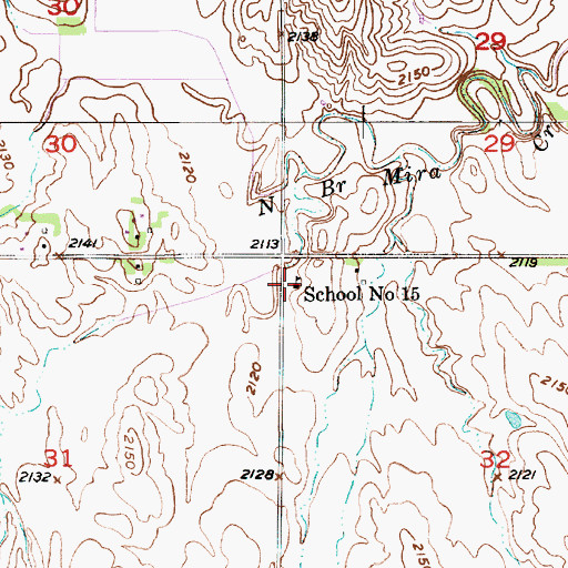 Topographic Map of School Number 15, NE