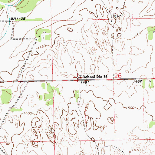 Topographic Map of School Number 15 (historical), NE