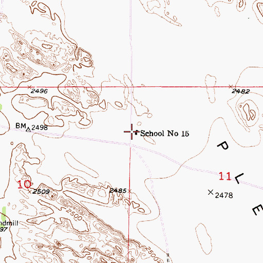 Topographic Map of School Number 15, NE
