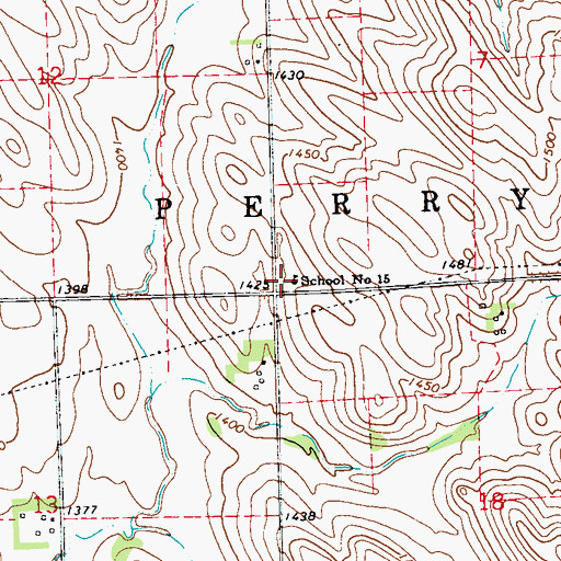 Topographic Map of School Number 15, NE