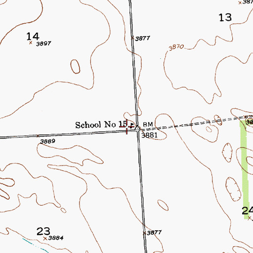 Topographic Map of School Number 15, NE