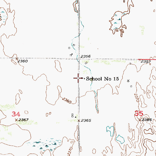 Topographic Map of School Number 15, NE