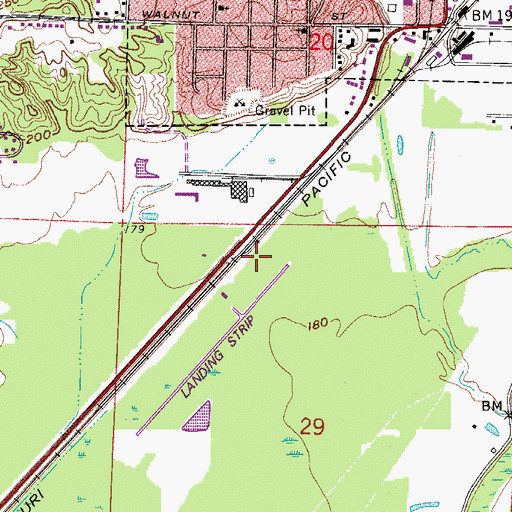 Topographic Map of Dexter B Florence Memorial Field, AR