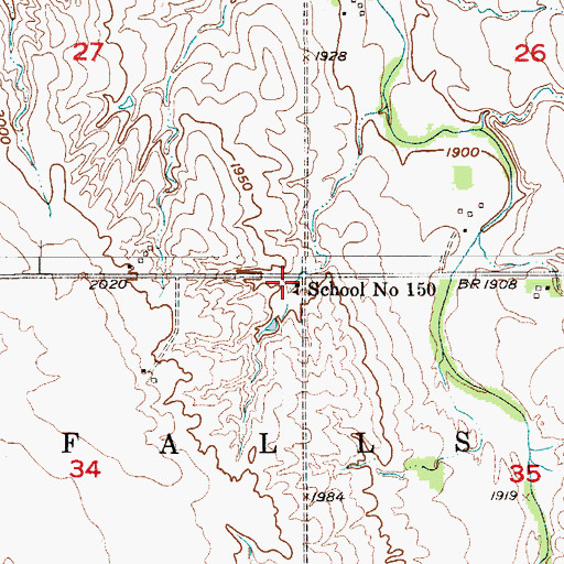 Topographic Map of School Number 150, NE